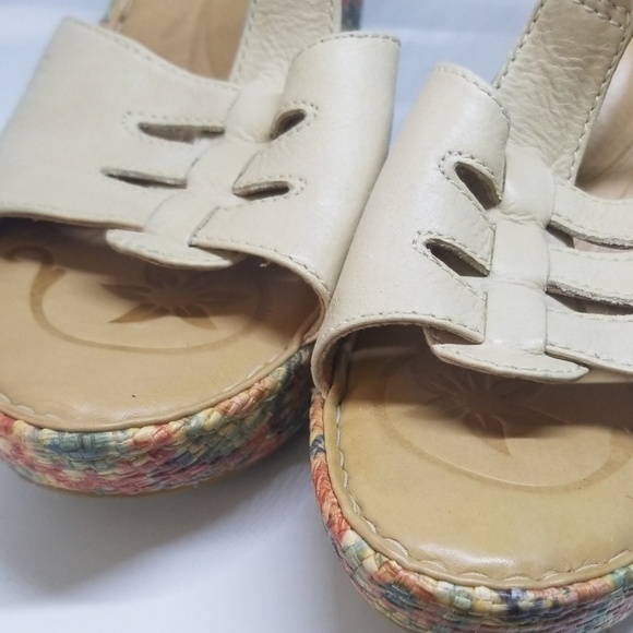 Born Rebecka natural wedge sandals 9/40.5 - Picture 5 of 6
